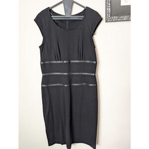 Calvin Klein Black Cap Sleeve Sheath Dress Size 10, Women's